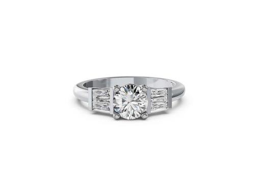 Zonder Minimumprijs - Ring - 14 karaat Witgoud - 1.44ct. tw., Handtassen en Accessoires, Ringen