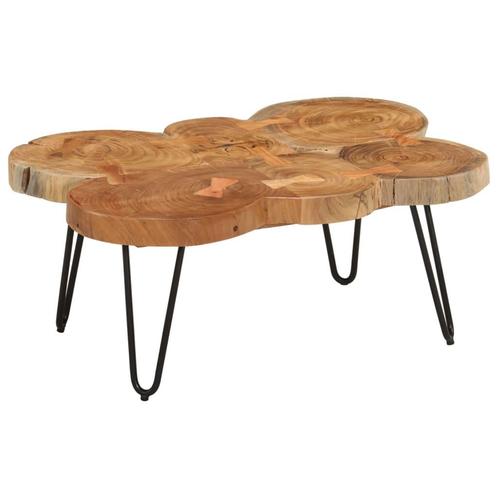 vidaXL Salontafel 36 cm 6 boomstammen massief acaciahout, Huis en Inrichting, Tafels | Salontafels, Nieuw, Verzenden