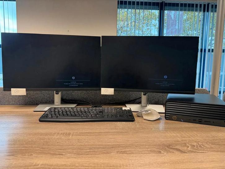 HP ProDesk SFF 400 G9 PC Desktop i7 + 2x Dell 24” Monitore, Computers en Software, Desktop Pc's, Nieuw, Ophalen of Verzenden
