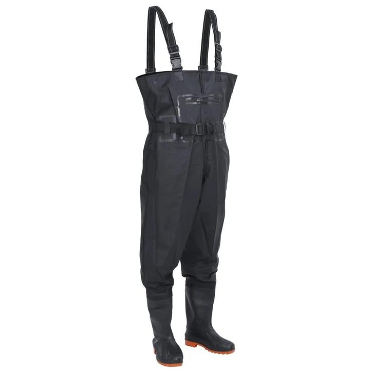 vidaXL Waadpak met laarzen en riem maat 41 zwart, Watersport en Boten, Hengelsport | Algemeen, Nieuw, Verzenden