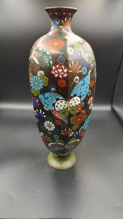 Vase (1) - Émail cloisonné, Bronze email - Marked Takahara, Antiek en Kunst, Antiek | Overige Antiek