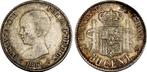 50 Centimes 1892 Spanien: Alfonso Xiii, 1886-1931:, Timbres & Monnaies, Monnaies | Europe | Monnaies non-euro, Verzenden