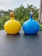 Beeld, set of 2 balloon chickens - 23 cm - polyresin