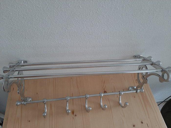 Kapstok - Metaal,aluminium,verchroomd staal - Franse art, Antiquités & Art, Curiosités & Brocante