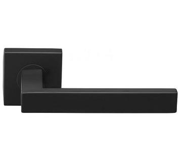 Deurklink BASICS BSQ2-G op vierkant rozet mat zwart, Doe-het-zelf en Bouw, Nieuw, Overige materialen, Klink of Kruk
