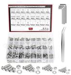 Assortiment roestvrijstalen bouten en moeren (M3–M6, 520 st, Verzenden