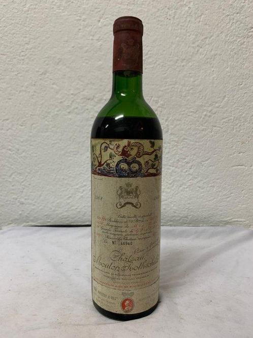 1968 Château Mouton Rothschild - Bordeaux, Pauillac 2ème, Verzamelen, Wijnen