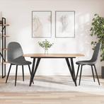 vidaXL Eetkamerstoelen 2 st fluweel lichtgrijs, Huis en Inrichting, Stoelen, Verzenden, Nieuw
