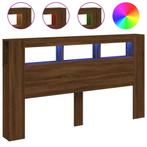 Hoofdeinde LED bruineiken | Tweede Kansje | Slaap Zacht, Huis en Inrichting, Slaapkamer | Bedden, Bruin, Verzenden, 180 cm, Hout