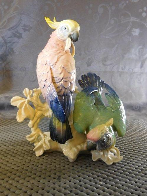 Karl Ens, Volkstedt - Figuur - Großes Kakadupaar - Porselein, Antiek en Kunst, Antiek | Glaswerk en Kristal