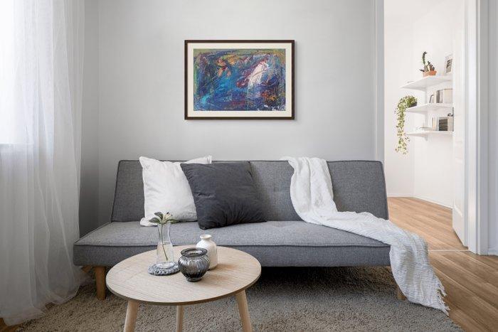 Sonia J. - Chromatic Current, Antiquités & Art, Art | Peinture | Moderne