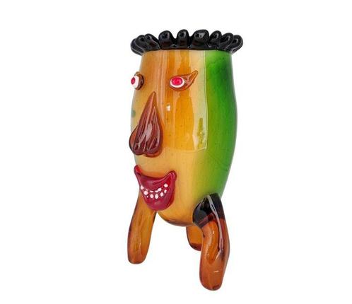 Figurine - Glazen bloempot - Verre, Antiek en Kunst, Kunst | Designobjecten