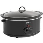 Strex Slowcooker 6.5L - Warmhoudfunctie - Zwart, Elektronische apparatuur, Slowcookers, Verzenden, Nieuw