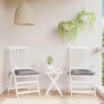 vidaXL Stoelkussens 2 st 40x40x7 cm oxford stof grijs, Huis en Inrichting, Woonaccessoires | Kussens, Verzenden, Nieuw