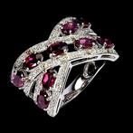 Sans Prix de Réserve - Bague Argent Grenat - Saphir -, Handtassen en Accessoires, Ringen, Nieuw