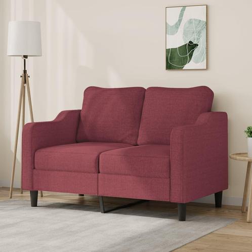 vidaXL Tweezitsbank 120 cm stof wijnrood, Huis en Inrichting, Zetels | Zetels, Nieuw, Verzenden