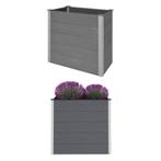 vidaXL Plantenbak verhoogd 100x50x91 cm HKC grijs, Verzenden, Nieuw