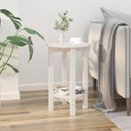 vidaXL Salontafel Ø 40x60 cm massief grenenhout wit, Huis en Inrichting, Verzenden, Nieuw