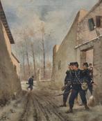 Lucien Marchet (XIX) - Scena con militari, Antiek en Kunst, Kunst | Schilderijen | Klassiek