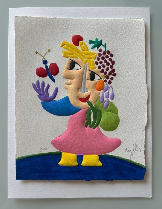 Juan García Ripollés (1932) - Chica con frutas, Antiek en Kunst, Antiek | Overige Antiek