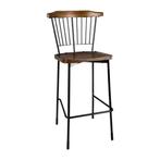 Barkrukken | SCANDI | Hout/Staal | Houtlook | Zwart Frame |, Verzenden, Nieuw in verpakking