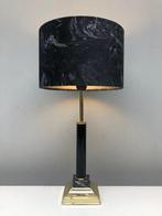 Tafellamp - Marmer, Messing, Textiel