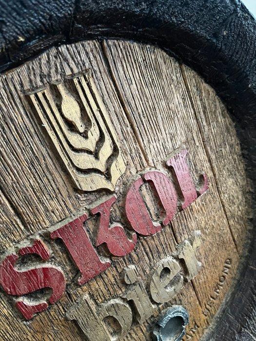 SKOL Bier – Origineel 3D reclamebord / biervat-front –, Antiek en Kunst, Antiek | Wandborden en Tegels