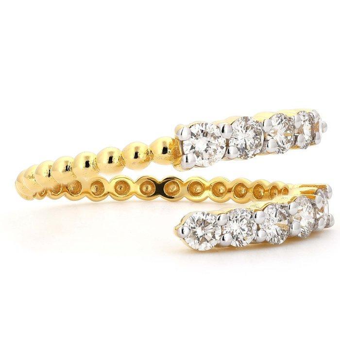 Bague tendance - 14 carats Or jaune - 0.63ct. tw. Diamant, Bijoux, Sacs & Beauté, Bijoux anciens