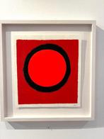Rupprecht Geiger (1908-2009) - Leuchtroter Kreis mit schwarz, Antiek en Kunst