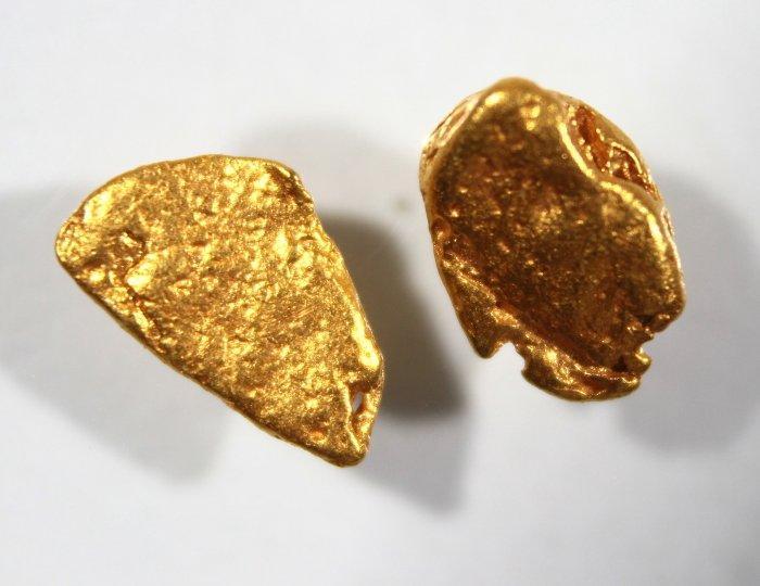 Goud Goud nugget- 0.53 g - (2), Verzamelen, Mineralen en Fossielen