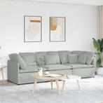 vidaXL Modulaire bank met kussens fluweel lichtgrijs, Huis en Inrichting, Zetels | Zetels, Verzenden, Nieuw
