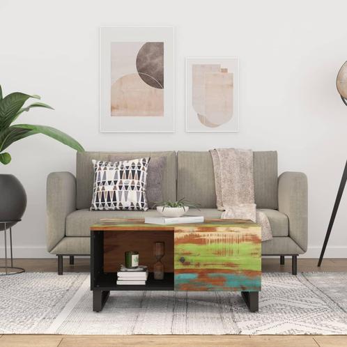 vidaXL Salontafel 80x50x40 cm massief gerecycled hout en, Huis en Inrichting, Tafels | Salontafels, Nieuw, Verzenden