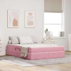 vidaXL Opbergbed met matras met matras Roze 140 x 190 cm, Verzenden