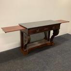 Antieke Wandtafel, console tafel met spiegel, Mahonie -, Huis en Inrichting, Gebruikt