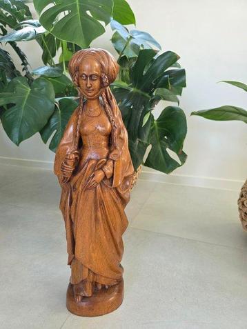 Statue, Maria Magdalena met de zalfpot - 58 cm - Bois - 1920