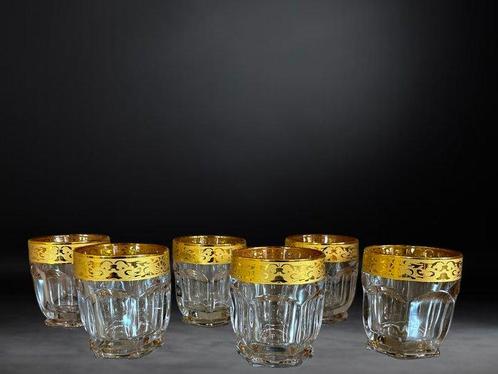 MiG Kristal s.r.o. - Whiskyglas (6) - Glas, Verguld - 24K, Antiek en Kunst, Antiek | Meubels | Tafels