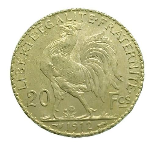 Frankrijk. 20 Francs 1912 Marianne, Postzegels en Munten, Edelmetalen en Baren