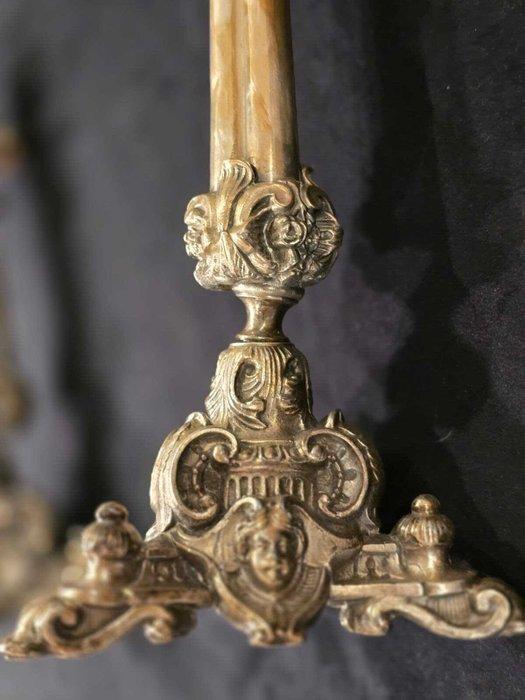 Kaarsenhouder (2) - Metaal, Zilver - Set kandelaars, Antiek en Kunst, Antiek | Overige Antiek