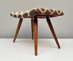 Kruk - Hout, Textiel - Vintage Voetenbank, Antiek en Kunst