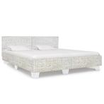 vidaXL Bedframe natuurlijk rattan grijs 180x200 cm, Huis en Inrichting, Slaapkamer | Bedden, Verzenden, Nieuw