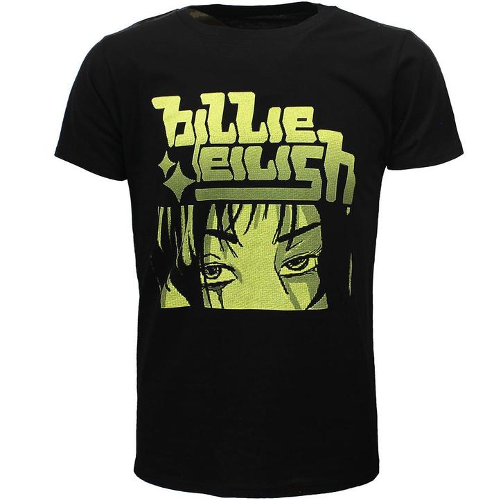 Billie Eilish Anime Billie Logo T-Shirt - Officiële, Kleding | Heren, T-shirts