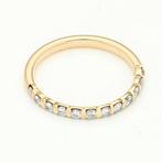 Zonder Minimumprijs - Ring - 14 karaat Geel goud -  0.21ct., Handtassen en Accessoires, Ringen, Nieuw