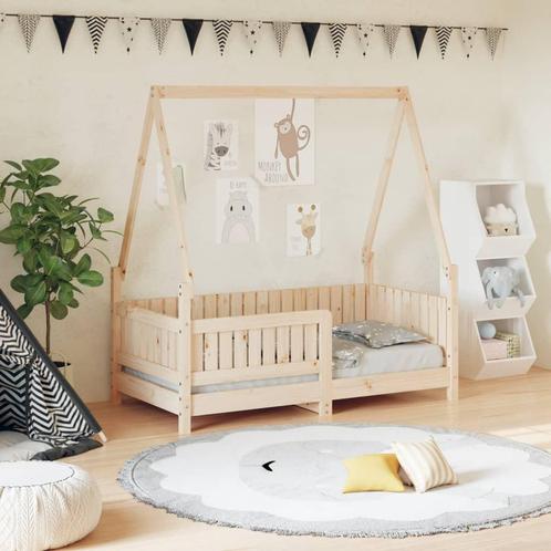 vidaXL Kinderbedframe 70x140 cm massief grenenhout, Kinderen en Baby's, Kinderkamer | Bedden, Nieuw, Verzenden