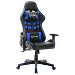 vidaXL Gamestoel kunstleer zwart en blauw, Huis en Inrichting, Stoelen, Verzenden, Nieuw