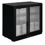 Polar G-serie 2-deurs barkoeling met schuifdeuren zwart 198L, Verzenden, Nieuw in verpakking, Koelen en Vriezen