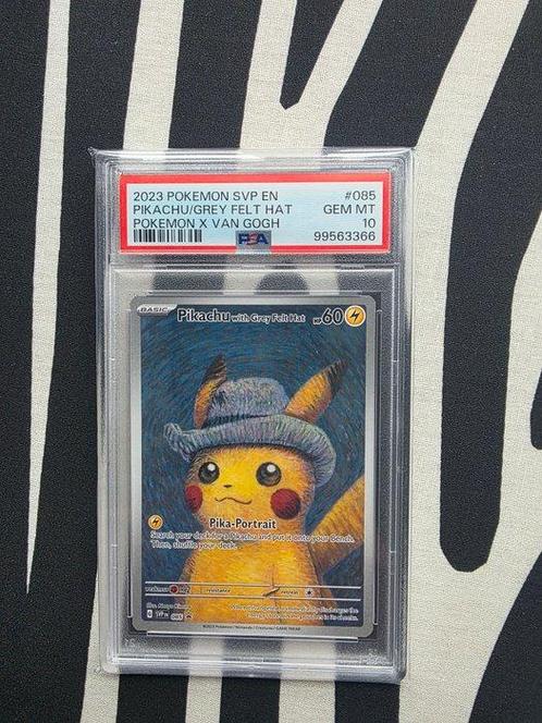 Pokémon - 1 Graded card - Pikachu Grey Felt Hat x Van Gogh -, Hobby en Vrije tijd, Verzamelkaartspellen | Pokémon