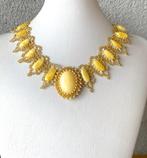 Collier ras du cou large avec ambre baltique naturel - Ambre