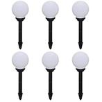 vidaXL Tuinpadlampen 6 st met grondpin LED 20 cm, Verzenden, Nieuw
