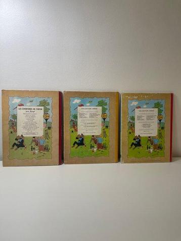 Tintin T2 + T3 + T4 - 3x C - 3 Albums - Eerste druk/herdruk