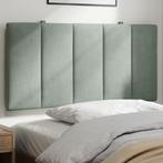 vidaXL Hoofdbordkussen 100 cm velvet lichtgrijs, Verzenden, Nieuw